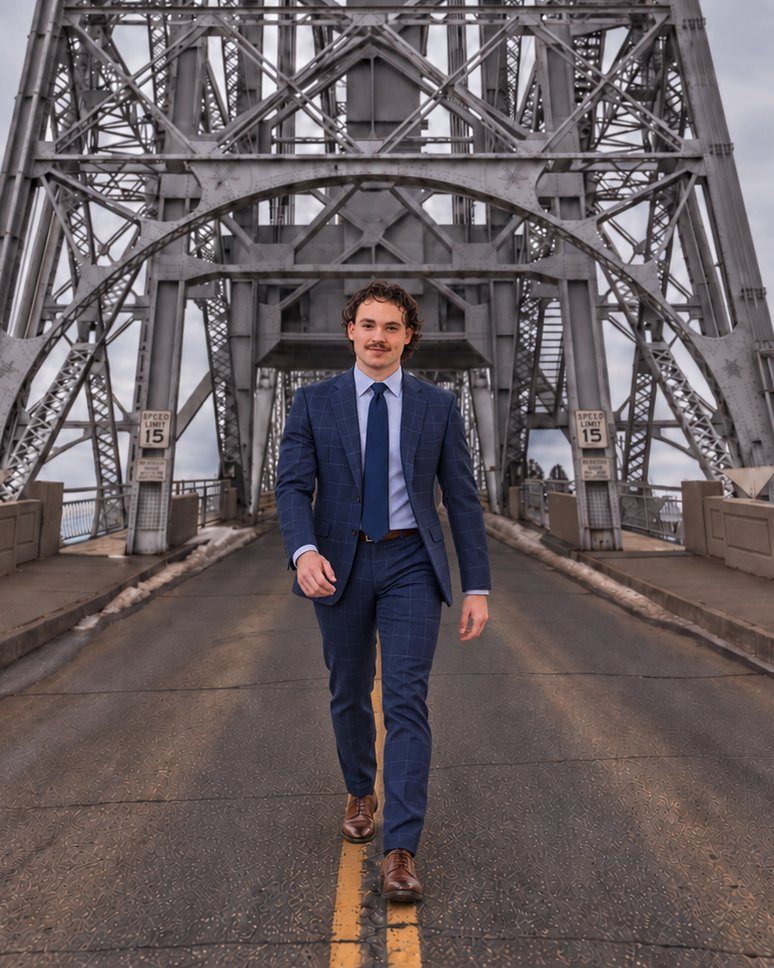Kai Melton, REALTOR®, on the Aerial Lift Bridge in Duluth